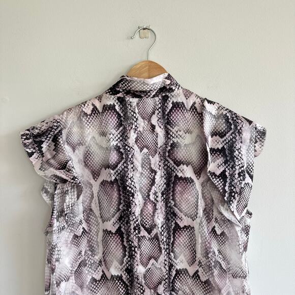 Elie Tahari Bree Silk Shirt Quartz Multi M NWT - Picture 6 of 9